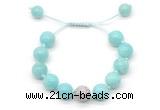 CGB8642 12mm round amazonite adjustable macrame bracelets