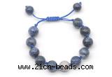 CGB8645 12mm round sodalite adjustable macrame bracelets