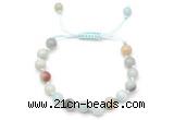 CGB8653 8mm,10mm round amazonite adjustable macrame bracelets