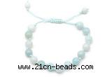 CGB8654 8mm,10mm round amazonite adjustable macrame bracelets