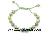 CGB8657 8mm,10mm round australia chrysoprase adjustable macrame bracelets