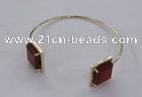 CGB868 15*15mm square agate gemstone bangles wholesale