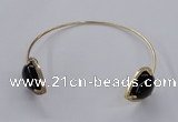 CGB876 15*20mm flat teardrop agate gemstone bangles wholesale