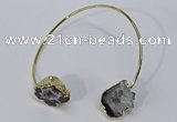 CGB880 13*18mm - 20*25mm freeform druzy agate gemstone bangles