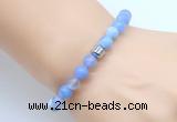 CGB8831 8mm, 10mm blue agate & drum hematite power beads bracelets