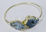 CGB884 13*18mm - 20*25mm freeform druzy agate gemstone bangles