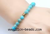 CGB8842 8mm, 10mm blue sea sediment jasper & drum hematite power beads bracelets