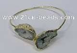 CGB885 13*18mm - 20*25mm freeform druzy agate gemstone bangles