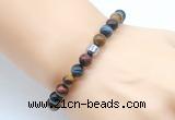 CGB8858 8mm, 10mm colorful tiger eye & drum hematite power beads bracelets