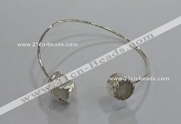 CGB888 12mm - 14*15mm freeform druzy agate gemstone bangles