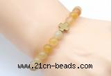 CGB8895 8mm, 10mm yellow aventurine & cross hematite power beads bracelets