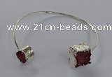 CGB890 12mm - 14*15mm freeform druzy agate gemstone bangles