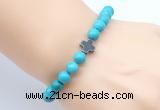 CGB8916 8mm, 10mm turquoise & cross hematite power beads bracelets