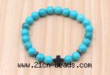 CGB8946 8mm, 10mm turquoise, cross & rondelle hematite beaded bracelets