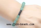 CGB8953 8mm, 10mm green aventurine & rondelle hematite beaded bracelets