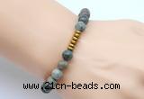 CGB8967 8mm, 10mm African turquoise & rondelle hematite beaded bracelets