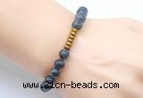 CGB8970 8mm, 10mm black labradorite & rondelle hematite beaded bracelets