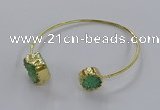 CGB899 12mm - 14*15mm freeform druzy agate gemstone bangles