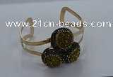 CGB907 20mm - 22mm coin druzy agate gemstone bangles wholesale