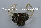 CGB909 20mm - 22mm coin druzy agate gemstone bangles wholesale