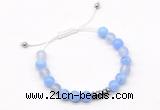 CGB9101 8mm, 10mm blue agate & rondelle hematite adjustable bracelets