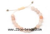 CGB9104 8mm, 10mm pink aventurine & rondelle hematite adjustable bracelets