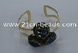 CGB912 20mm - 22mm coin druzy agate gemstone bangles wholesale