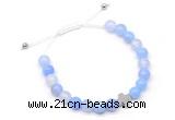 CGB9141 8mm, 10mm blue agate & cross hematite adjustable bracelets