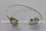 CGB918 13*18mm - 15*20mm freeform druzy agate gemstone bangles