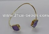 CGB919 13*18mm - 15*20mm freeform druzy agate gemstone bangles