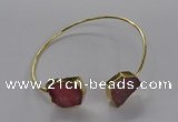 CGB920 13*18mm - 15*20mm freeform druzy agate gemstone bangles