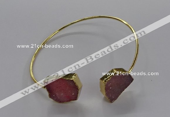 CGB920 13*18mm - 15*20mm freeform druzy agate gemstone bangles