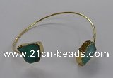 CGB922 13*18mm - 15*20mm freeform druzy agate gemstone bangles