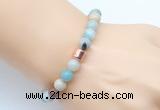 CGB9238 8mm, 10mm amazonite & drum hematite power beads bracelets