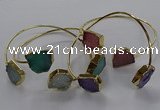 CGB925 13*18mm - 15*20mm freeform druzy agate gemstone bangles