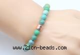 CGB9267 8mm, 10mm grass agate & drum hematite power beads bracelets