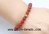 CGB9268 8mm, 10mm red agate & drum hematite power beads bracelets