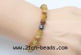 CGB9273 8mm, 10mm golden tiger eye & drum hematite power beads bracelets