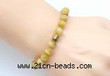 CGB9274 8mm, 10mm golden tiger eye & drum hematite power beads bracelets