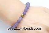 CGB9302 8mm, 10mm matte amethyst & drum hematite power beads bracelets