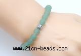 CGB9308 8mm, 10mm matte green aventurine & drum hematite power beads bracelets