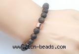 CGB9322 8mm, 10mm matte bronzite & drum hematite power beads bracelets