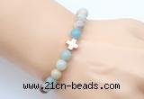 CGB9353 8mm, 10mm amazonite & cross hematite power beads bracelets