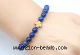 CGB9357 8mm, 10mm lapis lazuli & cross hematite power beads bracelets