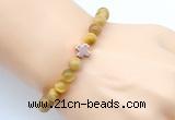 CGB9388 8mm, 10mm golden tiger eye & cross hematite power beads bracelets