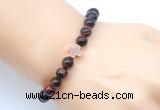 CGB9392 8mm, 10mm red tiger eye & cross hematite power beads bracelets