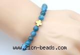 CGB9410 8mm, 10mm apatite & cross hematite power beads bracelets