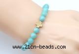 CGB9411 8mm, 10mm amazonite & cross hematite power beads bracelets