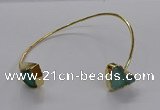 CGB942 15*20mm - 16*16mm freeform & heart druzy agate bangles