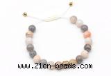 CGB9489 8mm, 10mm bamboo leaf agate & drum hematite adjustable bracelets